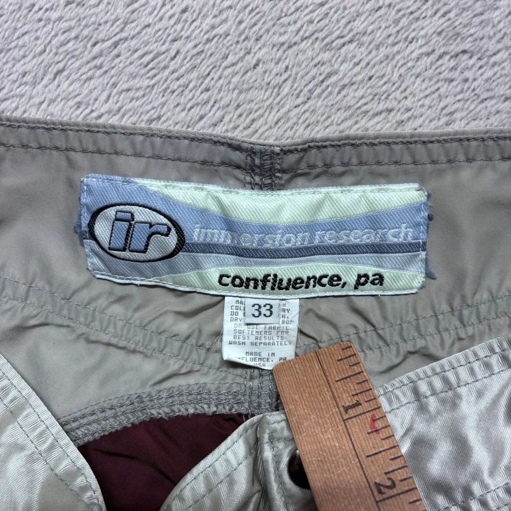Immersion Research Board Shorts Mens 33 (Fits 31) Silver Burgundy Colorblock EUC